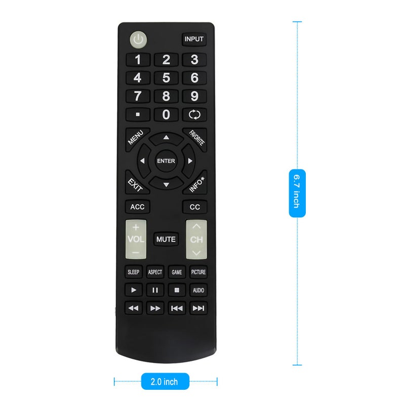 ZdalaMit Replacement Remote Applicable for Insignia TV NS-32D220NA20 NS-43D420NA20 NS-55D420NA20 NS-39D310NA19 NS-19D310NA19 NS-24D310NA19 NS-22D510NA19 NS32D220NA20 NS43D420NA20 NS55D420NA20 NS39D310NA19 - Image 5